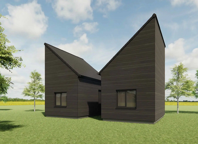 Digitale weergave van Smart test house