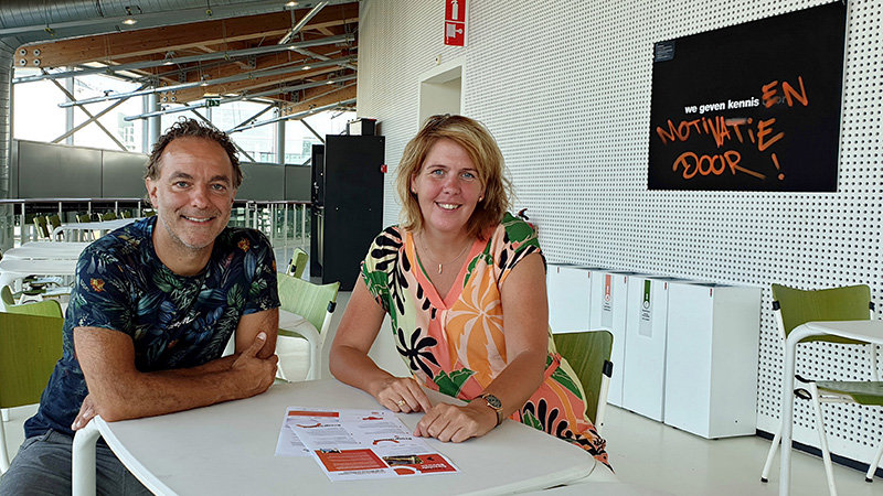 Francisco Navarro (Deltion College) en Bernita van Dijk (Sectortafel)