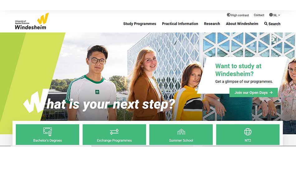 screenshot van windesheim.com